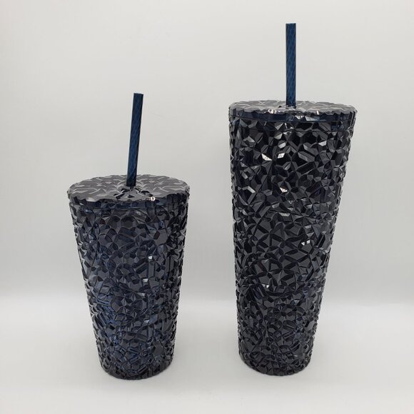Starbucks Gem Royal NAVY MIDNIGHT BLUE 16 OZ & 24 Oz Tumbler Cold Cup Set 2024 - Picture 2 of 4